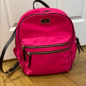 Kate Spade Pink Backpack black & gold